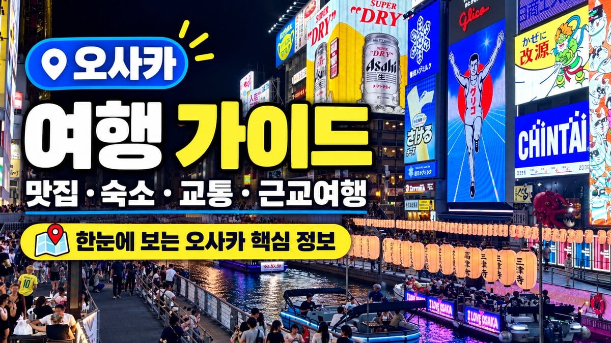 오사카 여행 가이드 맛집 숙소 교통 근교여행