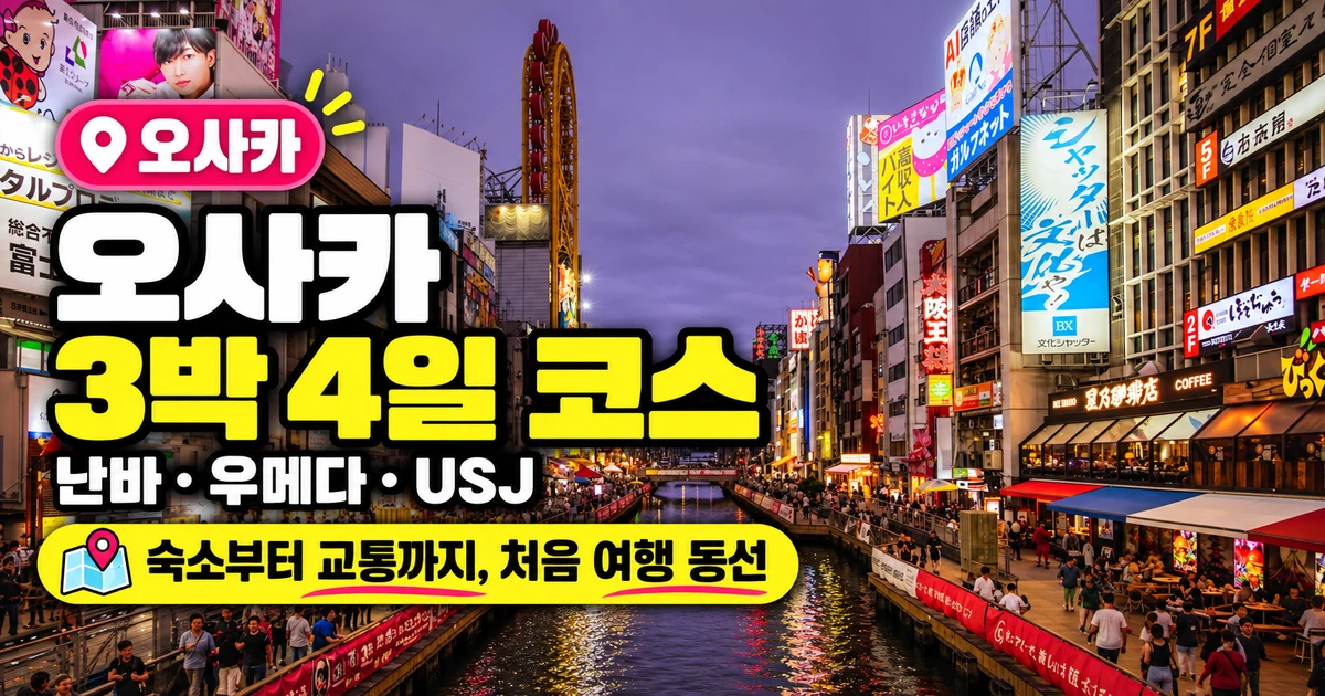 오사카 3박 4일 여행코스 — 난바·우메다·USJ