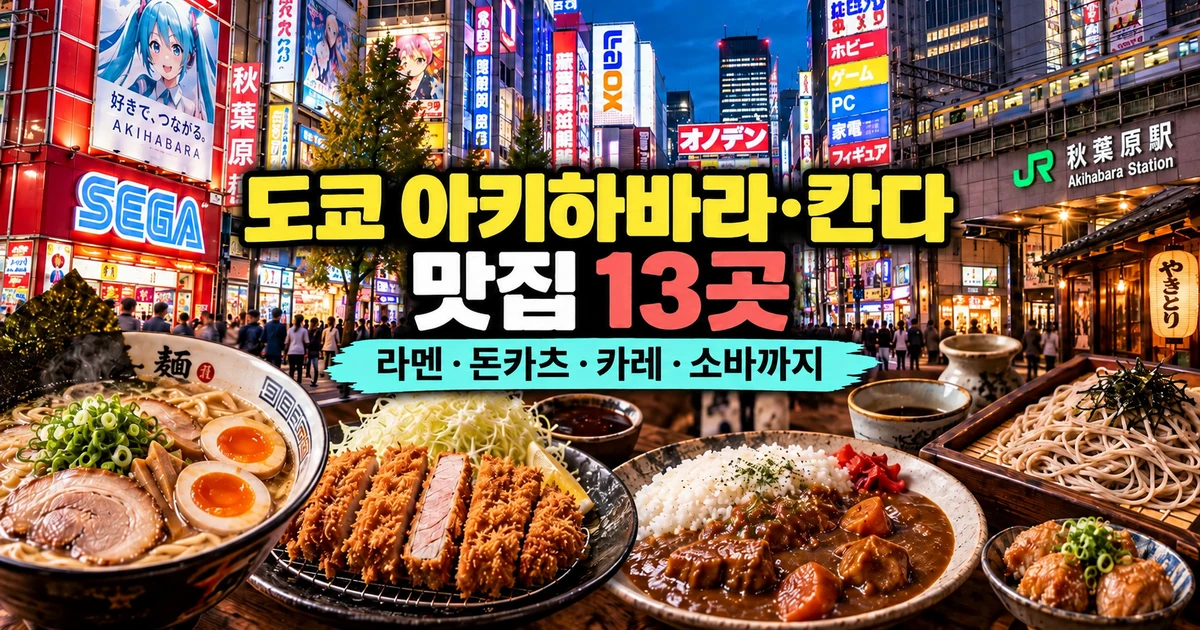 도쿄 아키하바라 맛집 13곳, 칸다까지 라멘·돈카츠·카레·소바 5 도쿄 아키하바라·칸다 맛집 13곳, 라멘·돈카츠·카레·소바 가이드