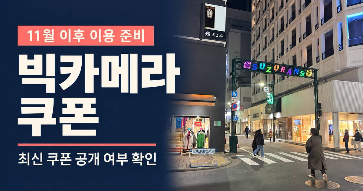 빅카메라 쿠폰, 2026년 11월 이후 공개 안내와 면세 환급 준비